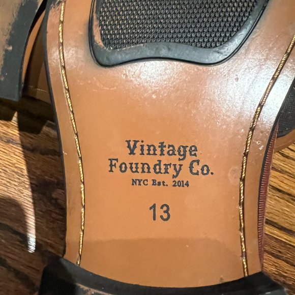 Vintage Foundry Cordovan/Ox Blood/Black Ombre Oxford Dress Shoes 13 - Picture 6 of 8